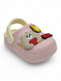 Cartoon Applique Anti-Slip Clogs - Pink