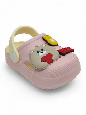 Cartoon Applique Anti-Slip Clogs - Pink
