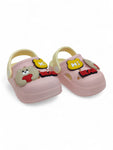 Cartoon Applique Anti-Slip Clogs - Pink