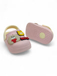 Cartoon Applique Anti-Slip Clogs - Pink