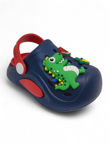 Cartoon Applique Anti-Slip Clogs - Navy Blue