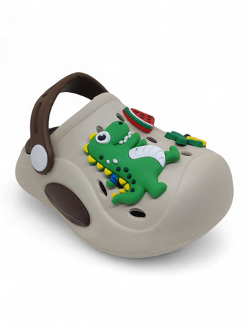 Cartoon Applique Anti-Slip Clogs - Cream