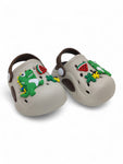 Cartoon Applique Anti-Slip Clogs - Cream