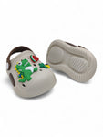 Cartoon Applique Anti-Slip Clogs - Cream