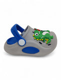 Cartoon Applique Anti-Slip Clogs - Grey