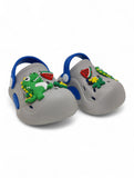 Cartoon Applique Anti-Slip Clogs - Grey