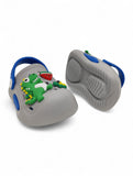 Cartoon Applique Anti-Slip Clogs - Grey