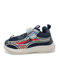 Casual Led Shoes With Velrco - Navy Blue