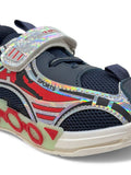 Casual Led Shoes With Velrco - Navy Blue