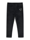 Solid Velvet Leggings - Black