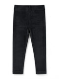 Solid Velvet Leggings - Black