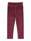 Solid Velvet Leggings - Purple