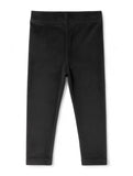 Solid Velvet Leggings - Black