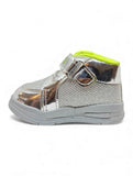Casual Shoes With Velcro Closing - Silver