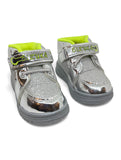 Casual Shoes With Velcro Closing - Silver
