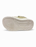 Casual Shoes With Velcro Closing - Gold