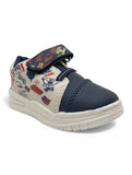 Casual Shoes With Velcro Closing - Navy Blue
