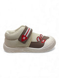 Casual Shoes With Velcro Closing - Cream
