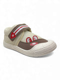 Casual Shoes With Velcro Closing - Cream