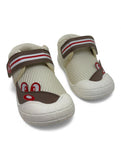 Casual Shoes With Velcro Closing - Cream