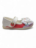Mary Jane's Belle with Applique Detail - White