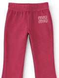 Solid Velvet Flared Leggings - Maroon