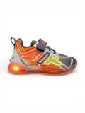 Air Print Detailed Velcro Closure LED Shoes - Grey