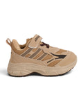 Casual Shoes With Velrco Closure - Brown
