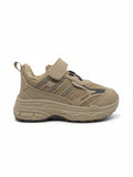 Casual Shoes With Velrco Closure - Brown