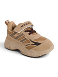 Casual Shoes With Velrco Closure - Brown