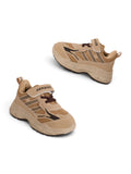 Casual Shoes With Velrco Closure - Brown
