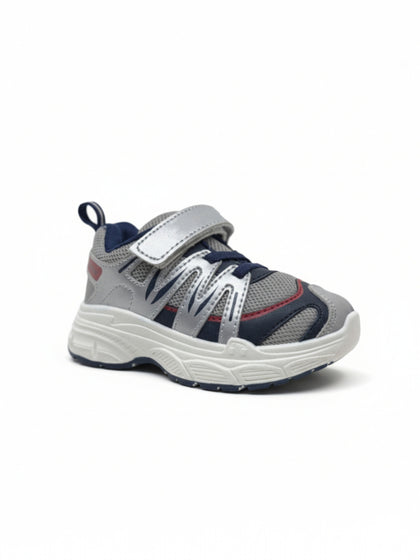 Casual Shoes With Velrco Closure - Grey