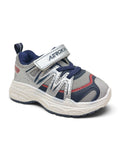 Casual Shoes With Velrco Closure - Grey