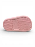 Cartoon & Typography Applique Anti Slip Perforated Sling back Clogs - Pink