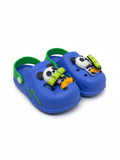 Panda Applique Anti Slip Perforated Sling back Clogs - Navy Blue