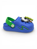 Panda Applique Anti Slip Perforated Sling back Clogs - Navy Blue