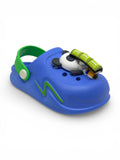 Panda Applique Anti Slip Perforated Sling back Clogs - Navy Blue