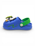 Panda Applique Anti Slip Perforated Sling back Clogs - Navy Blue