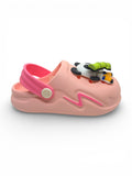 Panda Applique Anti Slip Perforated Sling back Clogs - Pink