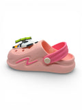 Panda Applique Anti Slip Perforated Sling back Clogs - Pink