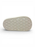 Bear Applique Anti Slip Perforated Sling back Clogs - Cream