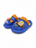 Bear Applique Anti Slip Perforated Sling back Clogs - Navy Blue