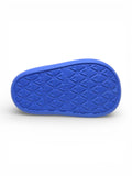 Bear Applique Anti Slip Perforated Sling back Clogs - Navy Blue