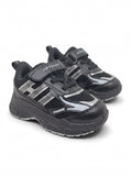 Casual Shoes With Velrco Closure - Black