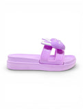 Flip Flops Bow Applique - Mauve