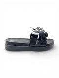 Flip Flops Bow Applique - Black