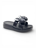 Flip Flops Bow Applique - Black