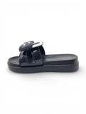Flip Flops Bow Applique - Black