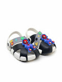 Spiderman Applique Detailed Slingback Sandals - Black