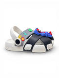 Spiderman Applique Detailed Slingback Sandals - Black